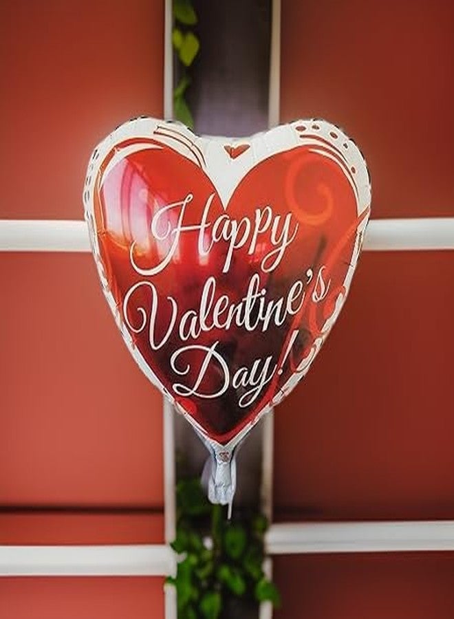 Salvus APP SOLUTIONS 17 Inch Heart Shape Valentine Foil Balloon - Red “Happy Valentine’s Day” Balloon for Romantic Decoration & Surprise Gift | Valentine Decor for Girlfriend & Boyfriend (Pack of 1) - Image 5